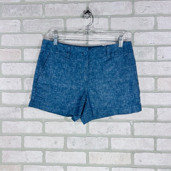 LOFT NWT 4” Linen Blend Shorts in Blue Size 2 - Picture 3 of 10
